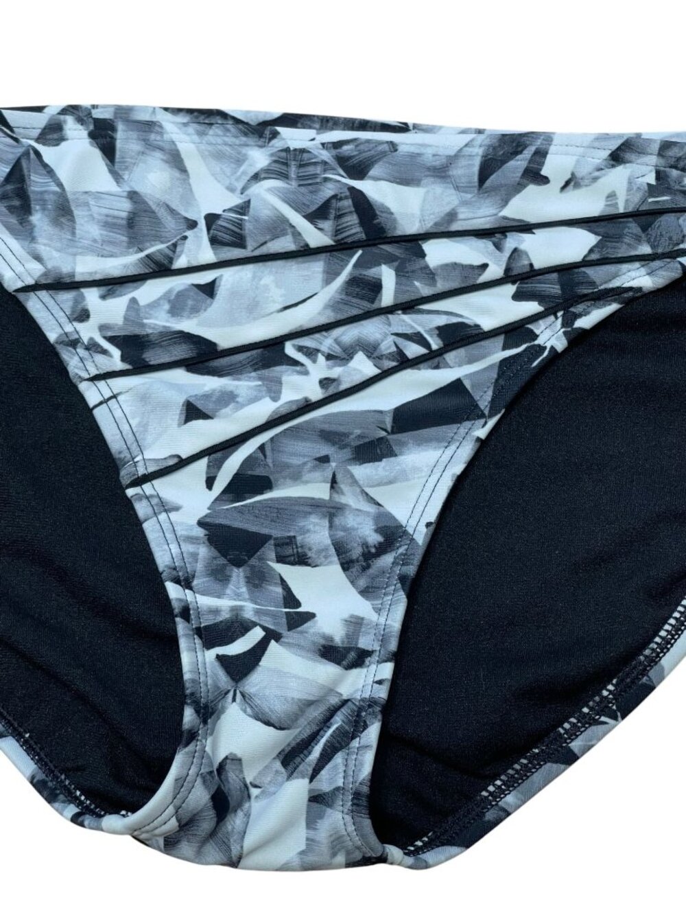 Athleta Womens Geometric Bikini Bottom With Adjustable Side Ties Size Large Blac - Picture 5 of 8